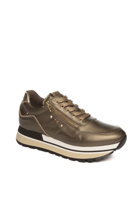 Bronze leather sneaker NERO GIARDINI | 411571BAGOYA-322